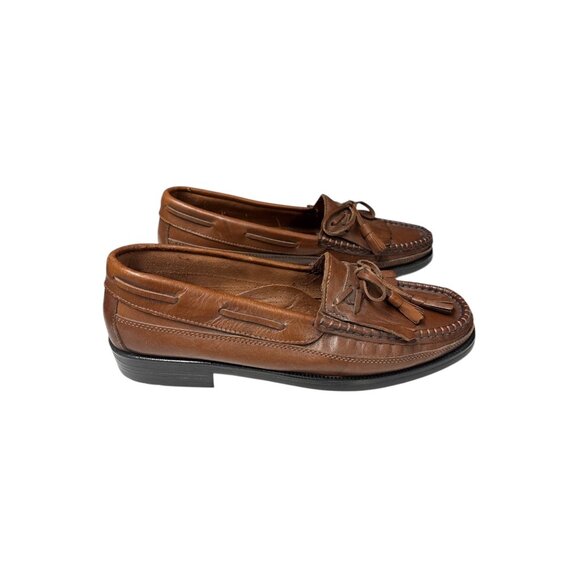 Nunn Bush Mens Brown Leather Tassel Loafers Size 8.5m - Picture 5 of 9